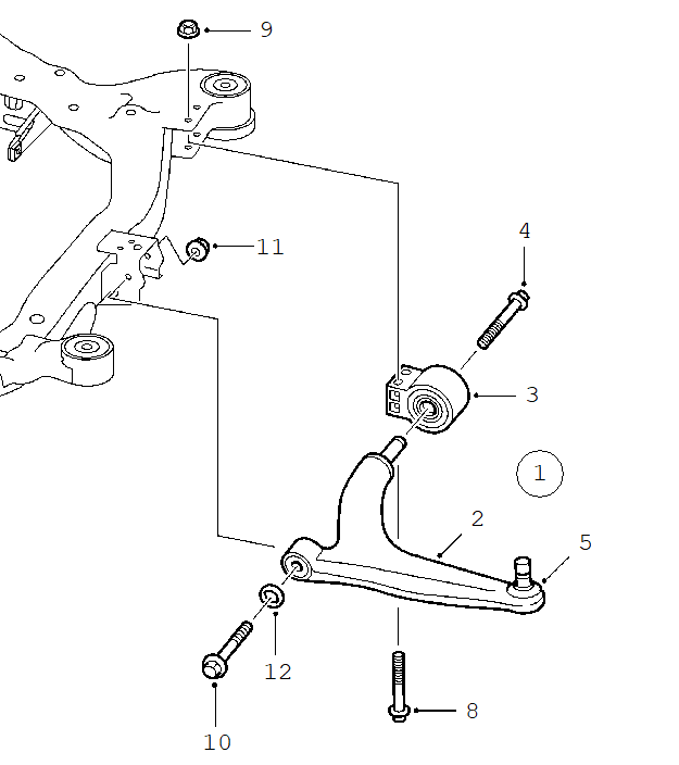 SAAB 9-3 priekines sakes schema